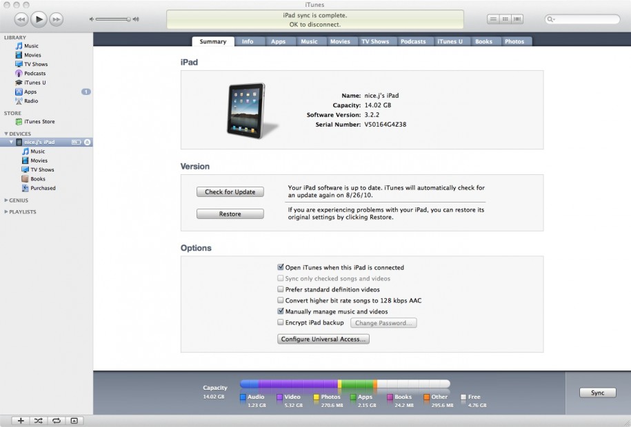 iTunes iPad synchronizace iTunes iPad synchronizace