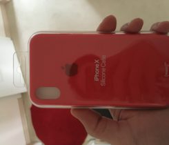 Iphone X Silicon cover Red