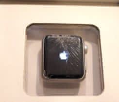 apple watch s1 s rozbitým sklem/baterkou