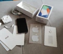 iPhone X silver 256gb jak novy