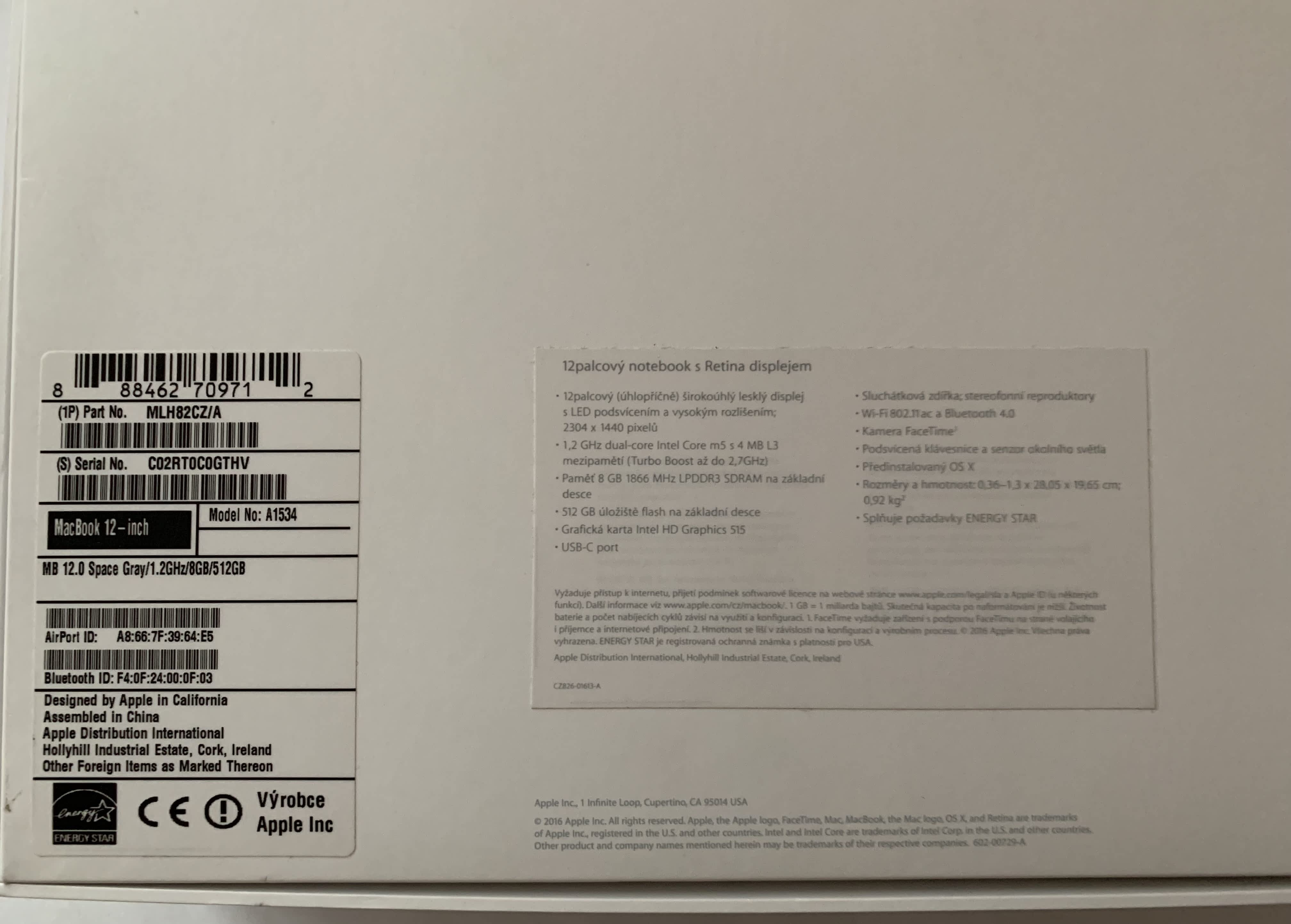 MacBook Retina 12" Space grey 2016 Apple базар