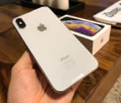 iPhone XS 64gb,silver, 1rok záruka