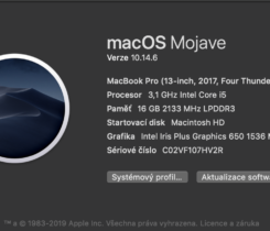 MacBook Pro 13" wTB i5/16gb/512gb CTO Cz