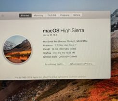 MacBook Pro 15,4" Retina, Mid 2015