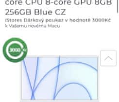 iMac 24” MODRÁ, skoro nepoužitý