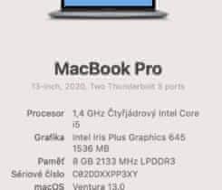 MacBook Pro 13" late 2020 8GB RAM 256GB
