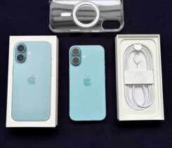 iPhone 16, 128 GB, modrozelený, obal