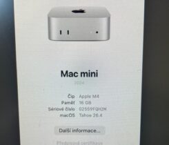 Mac MINI M4+klavesnice+myš