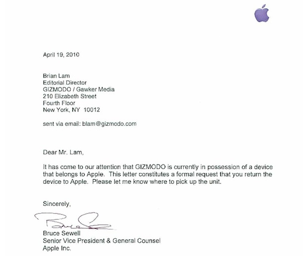 Apple letter