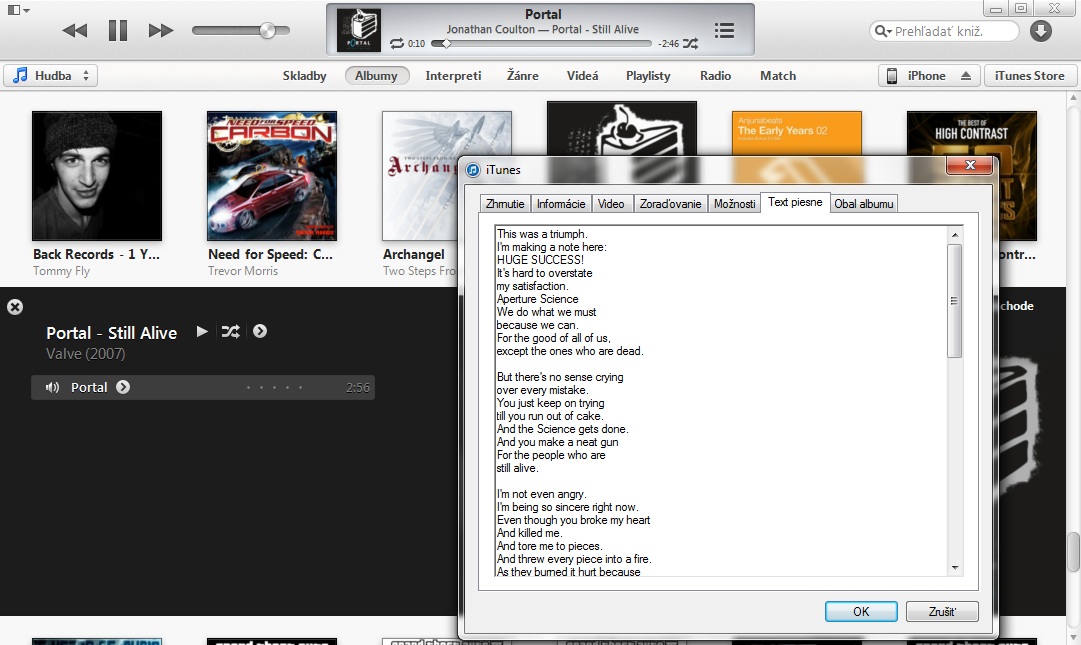 lyrics itunes11