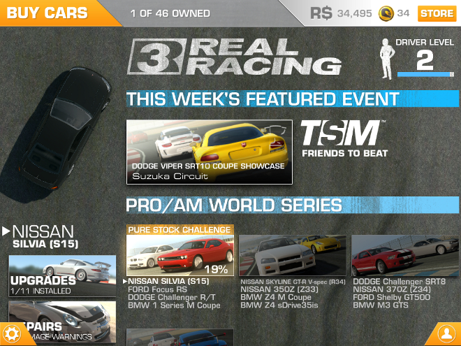 realracing menu