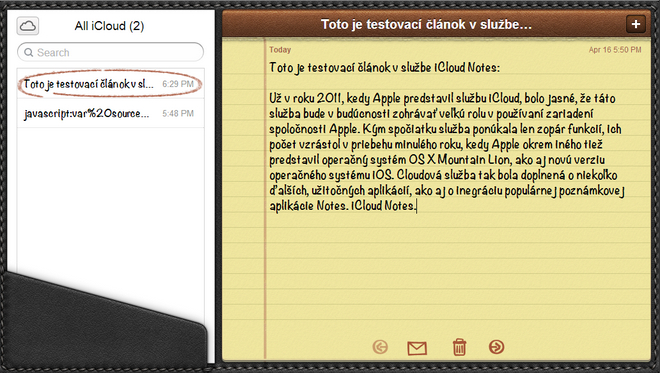 icloud notes