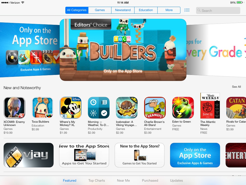 app store featured page