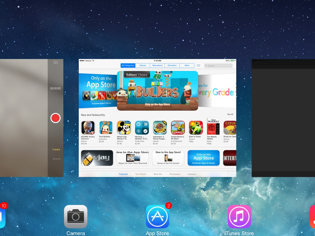 app switcher view