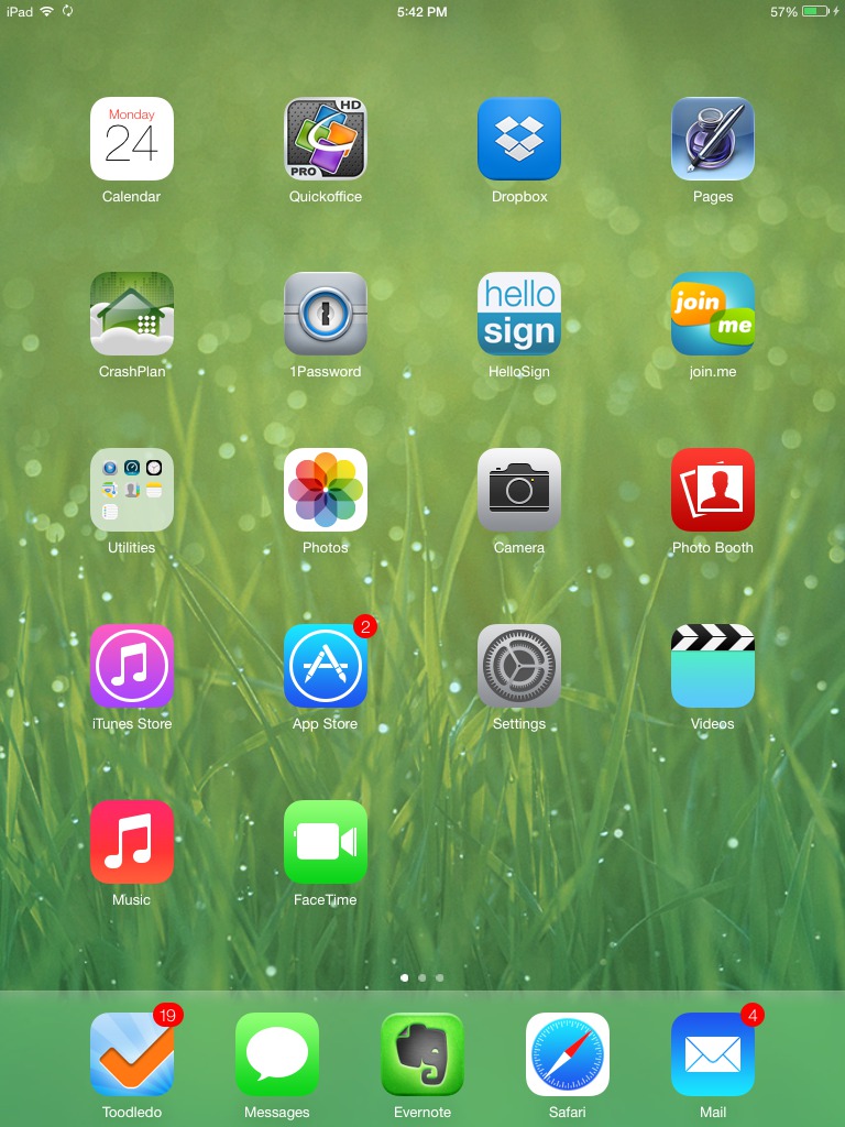 ipad home screen apps