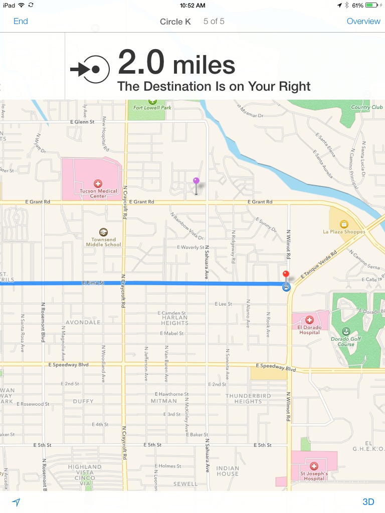 ipad maps navigation