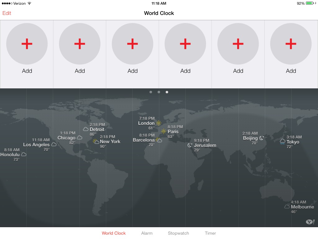 ipad world clock map