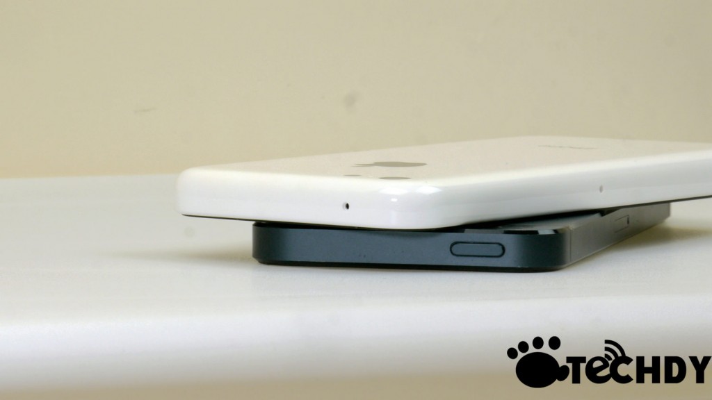 black and white smartphones stacked