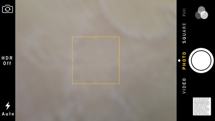 iphone camera interface