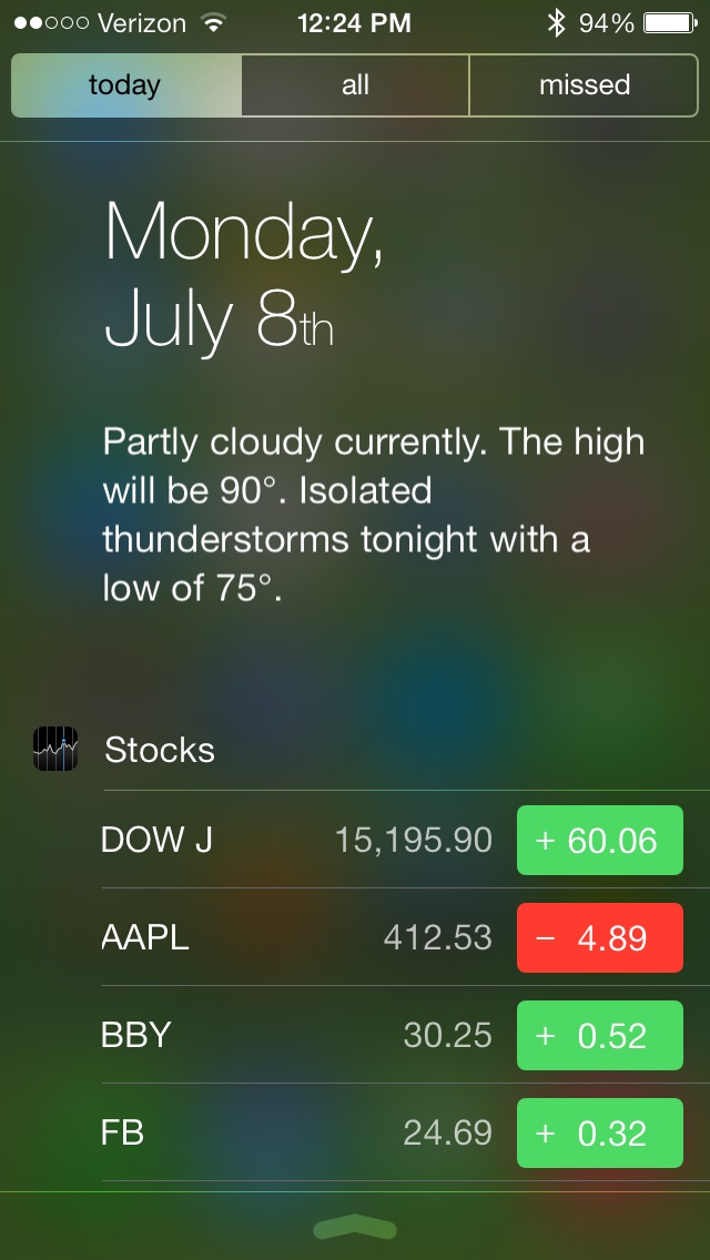 iphone notification center