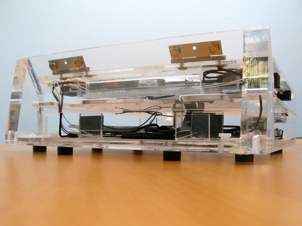 transparent computer case