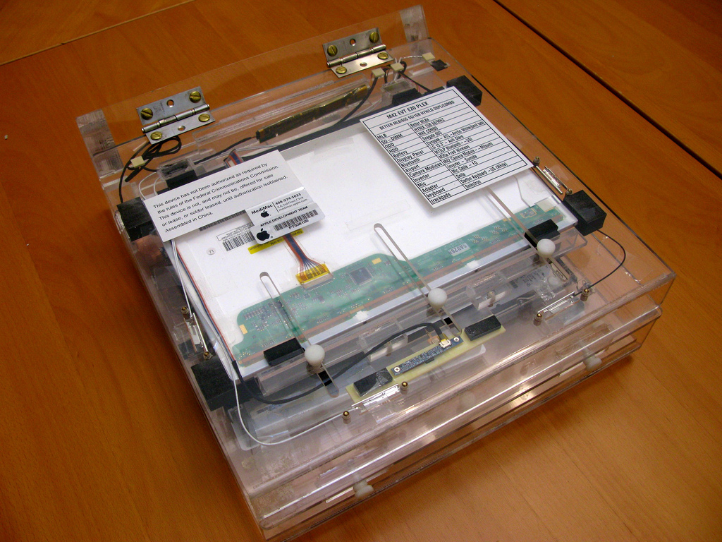 transparent laptop closed view
