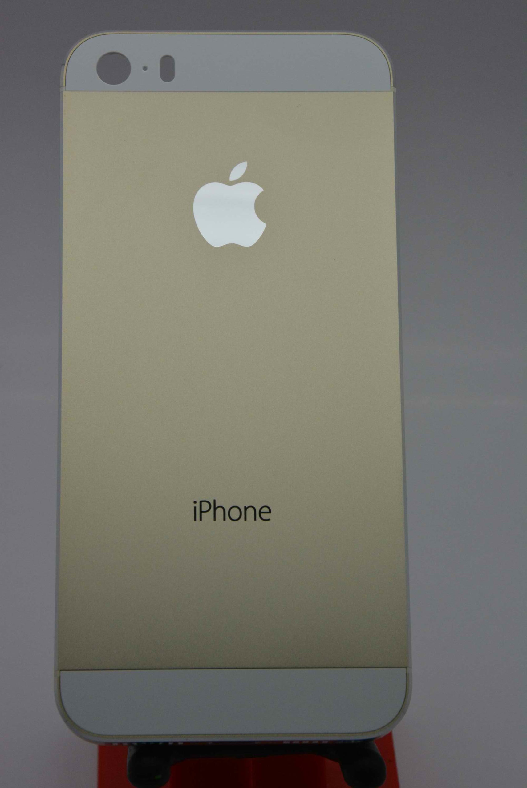 gold smartphone back view