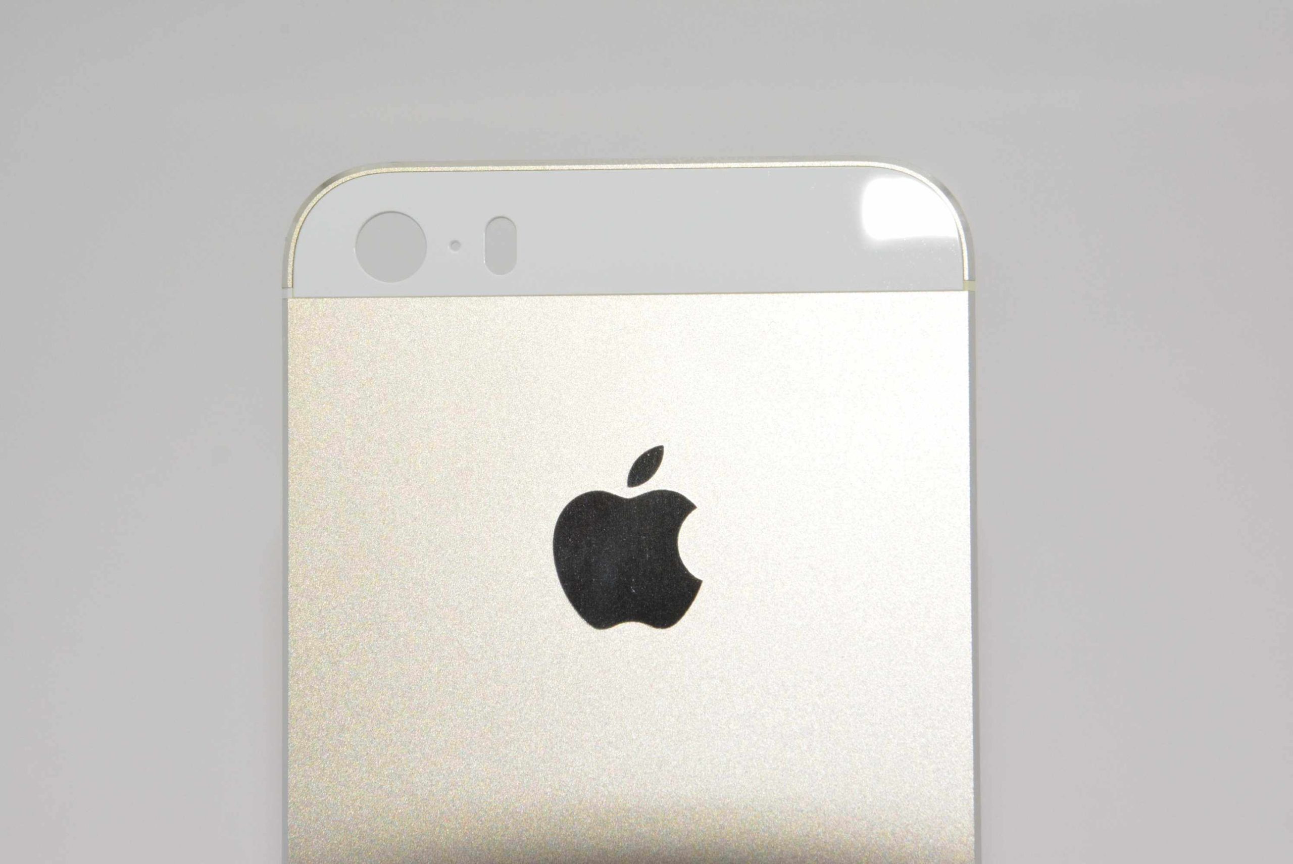gold smartphone top half
