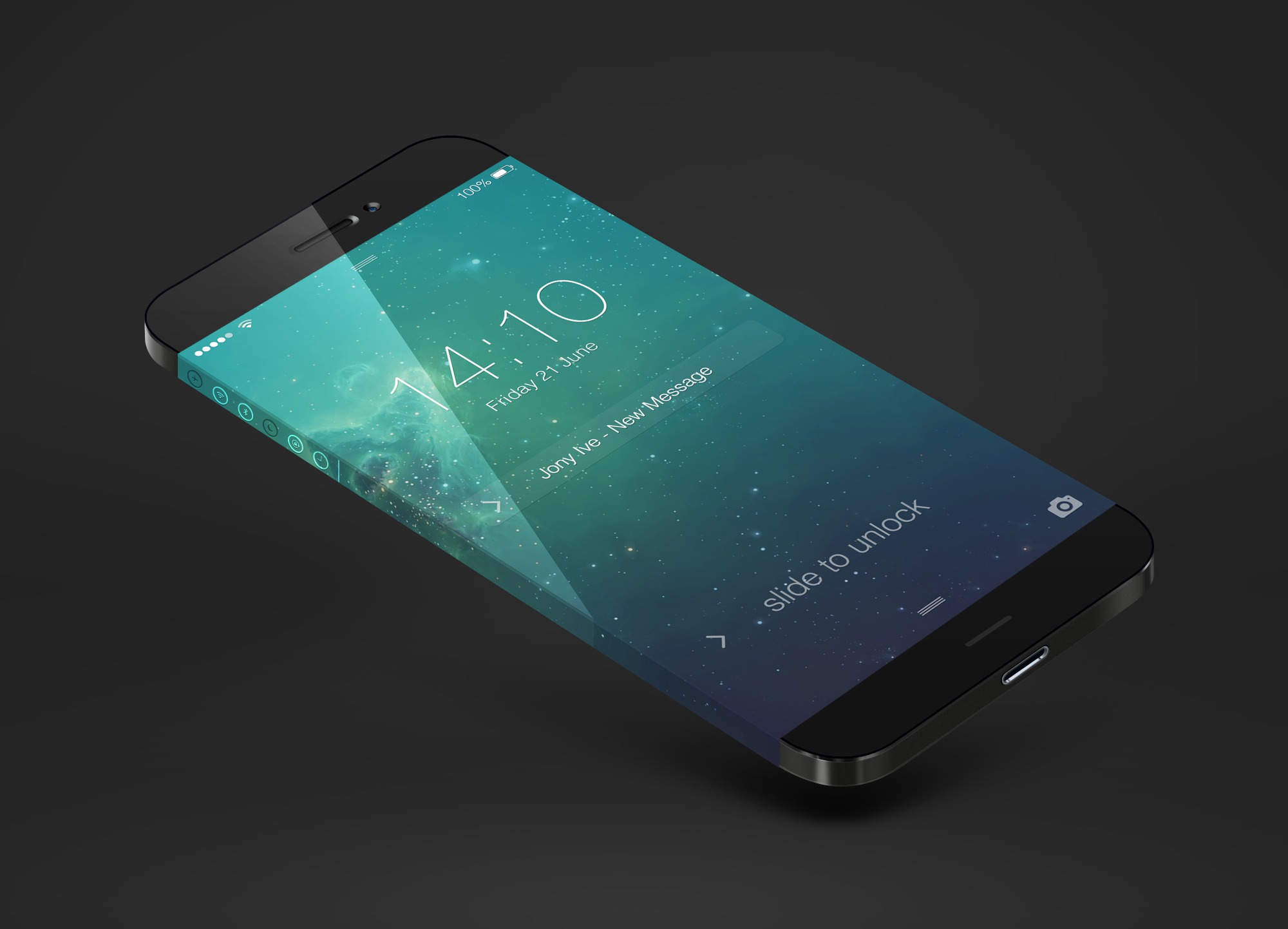 iOS7 lockscreen real pixels
