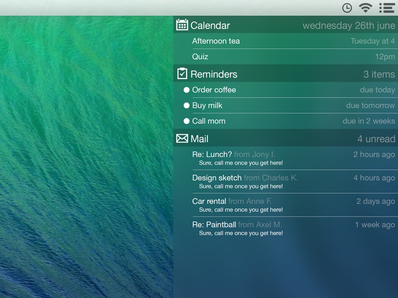 notification center concept