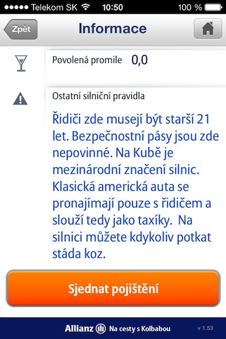 road rules information screen