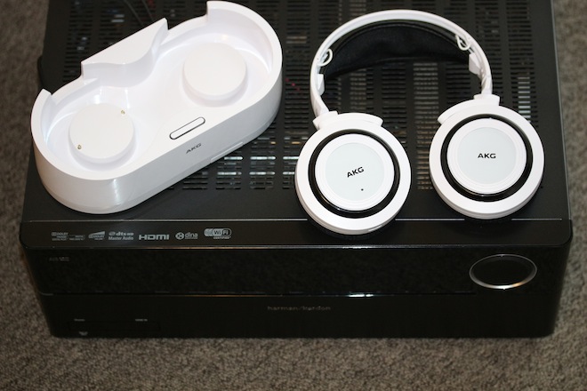 akg headphones and dock