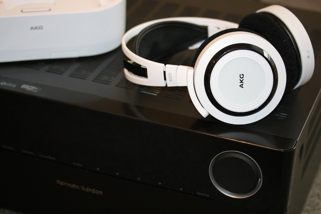 akg headphones on receiver