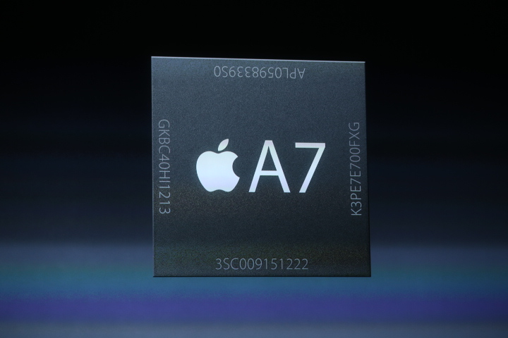 apple a7 chip closeup