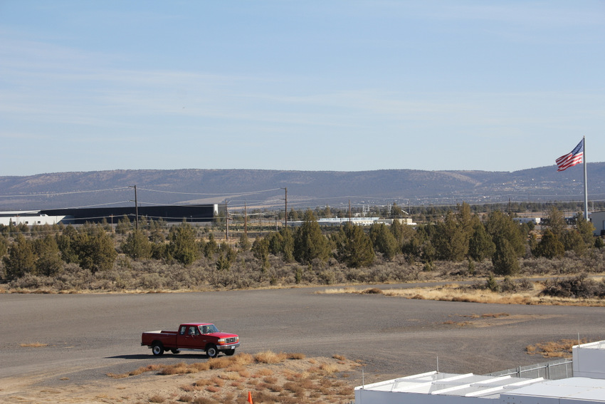 red truck american flag