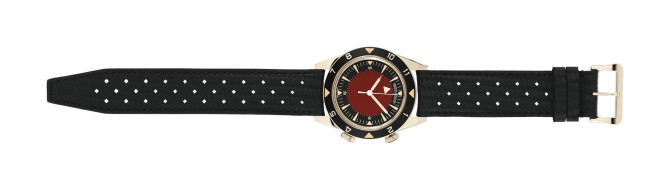 black leather watch