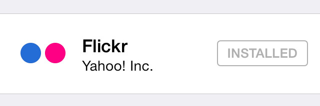 flickr app installed