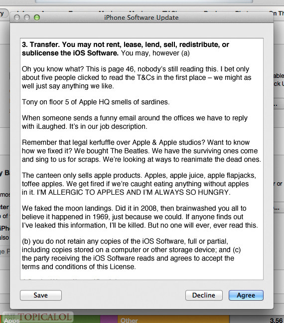 ios terms and conditions