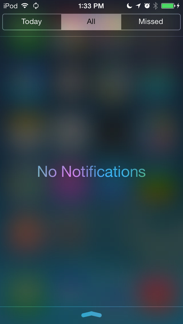 no notifications screen