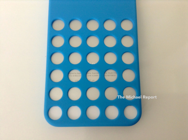 close up holes blue iphone case