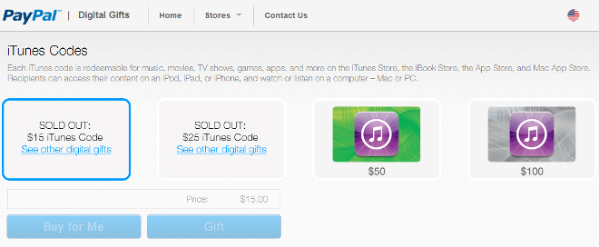 paypal itunes