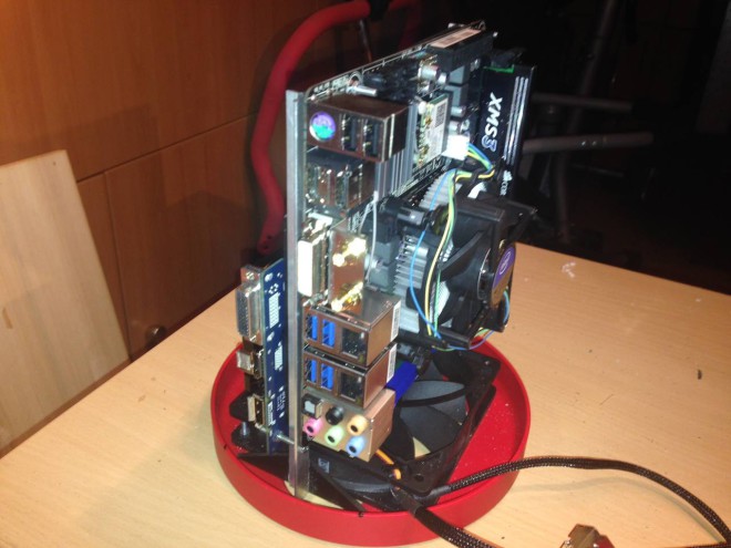 open computer hardware setup