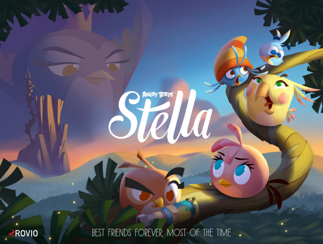 angry birds stella poster