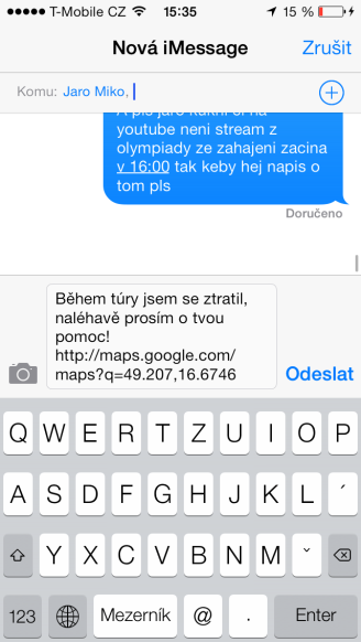 imessage help request