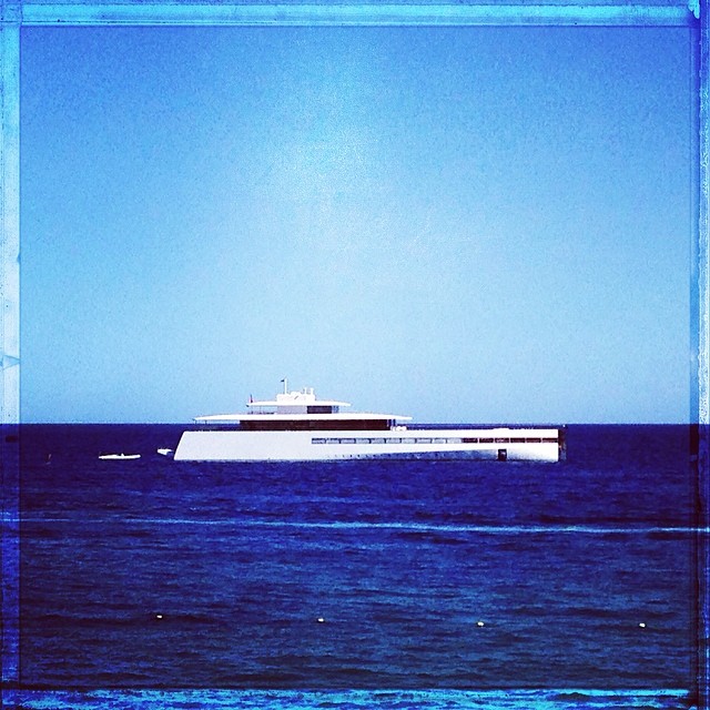 minimalist yacht on sea