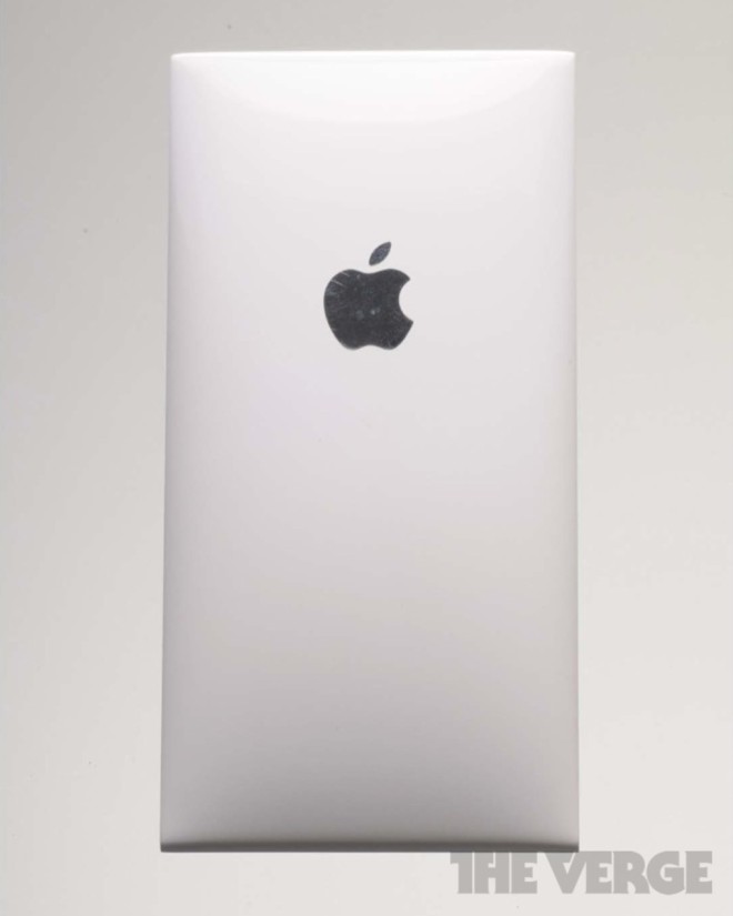 white apple device top view