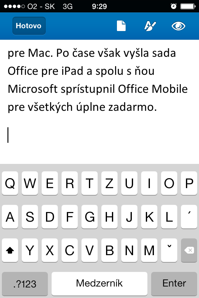 Office Mobile Word