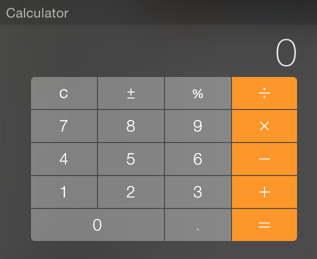 OS X Yosemite calculator widget