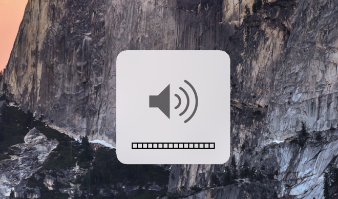 OS X Yosemite volume control
