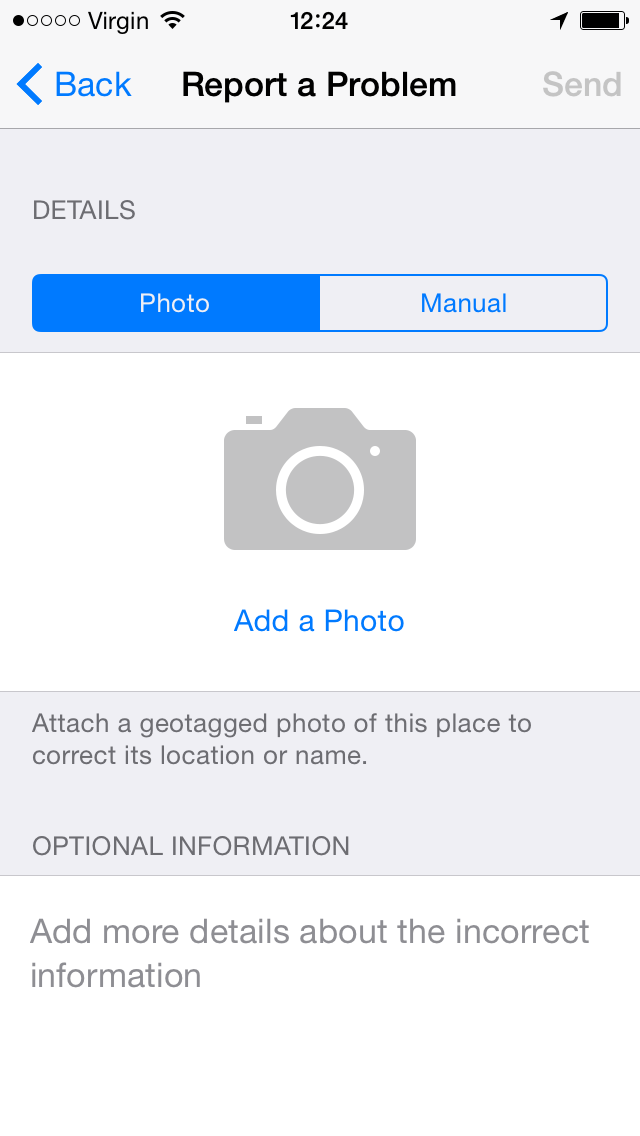 iOS 8 Maps report problem